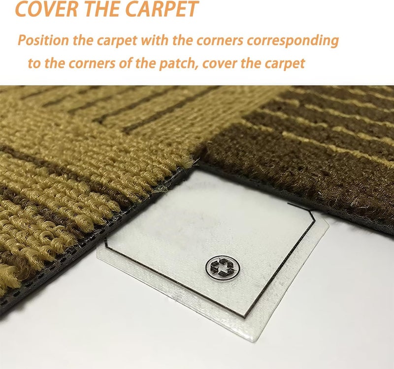 Vakerga Premium Carpet Tile Adhesive Connectors Carpet Square Adhesives That Creates a Floating Floor 280 tabs per Pack - Image 5